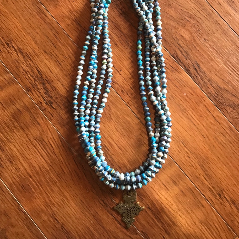 AKOLA Project Blue Cross Necklace